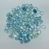 Aquamarine faceted 5X7MM Oval cabs,weight -3.5ct. pack of 5Pc, Blue Aquamarine cabochon , AAA Quality cabs