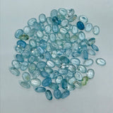 Aquamarine faceted 5X7MM Oval cabs,weight -3.5ct. pack of 5Pc, Blue Aquamarine cabochon , AAA Quality cabs