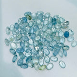 Aquamarine faceted 5X7MM Oval cabs, weight -3.5ct. pack of 2Pc, Blue Aquamarine cabochon , AAA Quality cabs