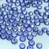 4Pc Tanzanite 3MM Faceted Round cabs, -Good Quality Natural Tanzanite Cut stone,Pack of 4 PCs.