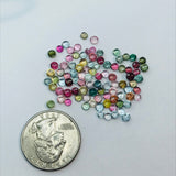 Tourmaline 3-3.5MM Multi Color Cabochon  ,Tourmaline gemstone loose cabs , Tourmaline cabs , Pack of 8Pcs, AAA Quality