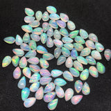 Ethiopian Opal 5x8MM  Pear size Cabs Pack of 5 Pieces - AAA Quality, Opal Cabochon - Ethiopian Opal Pear Cabochon.