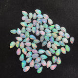 Ethiopian Opal 5x8MM  Pear size Cabs Pack of 5 Pieces - AAA Quality, Opal Cabochon - Ethiopian Opal Pear Cabochon.