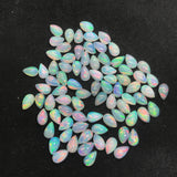 4Pcs Ethiopian Opal 5x8MM  Pear size Cabs Pack of 4Pieces - AAA Quality, Opal Cabochon - Ethiopian Opal Pear Cabochon, code P-1