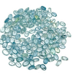 Aquamarine faceted 4X6MM Oval cabs,weight -3ct pack of 5Pc, Blue Aquamarine cabochon , AAA Quality cabs