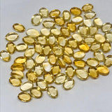 8 Pcs Citrine 5X7mm cabochons  AA Quality Citrine Oval Cabochons - Natural Citrine Cabs- Pack of 8 Piece