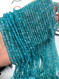 Apatite Faceted Roundel 3 MM AAA Quality Faceted, Apatite Beads- length 13 Inch , natural Apatite Beads