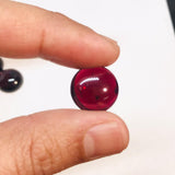 Garnet Round 14MM Cabochon ,AAAA Quality - Garnet Round Cabs - Garnet Stones , gemstone Cabs , Loose gemstone , Origin India