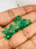 Emerald Round Faceted Cut 3 mm Size - Pack of 2 Pcs - Natural Emerald Cut loose Stone - Origin Zambia