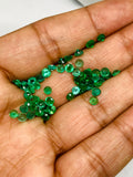 Emerald Round Faceted Cut 3.5 mm Size - Pack of 2 Pcs - Natural Emerald Cut loose Stone - Origin Zambia