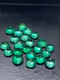 Emerald Round Faceted 4 mm Size - Pack of 2 Pcs - Natural Emerald Cut loose Stone  - Origin Zambia