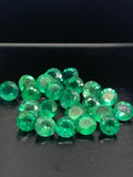 Emerald Round Faceted 4 mm Size - Pack of 2 Pcs - Natural Emerald Cut loose Stone  - Origin Zambia