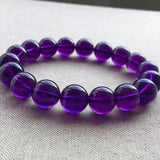 10MM Amethyst Bracelet AAAA Quality- Amethyst Round Beaded Bracelet 7.5 Inch Length-Natural Amethyst Jewelry - Bracelets