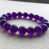 10MM Amethyst Bracelet AAAA Quality- Amethyst Round Beaded Bracelet 7.5 Inch Length-Natural Amethyst Jewelry - Bracelets