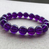 10MM Amethyst Bracelet AAAA Quality- Amethyst Round Beaded Bracelet 7.5 Inch Length-Natural Amethyst Jewelry - Bracelets