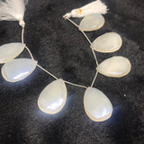 Chalcedony 32X22 MM Mystic Faceted Pear Briolettes, Chalcedony Briolettes- Length 8 inch , pack of 7 Pieces in strand.