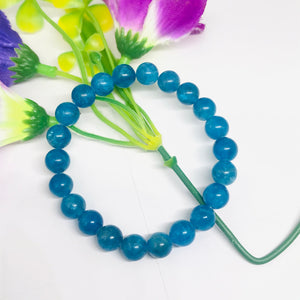 8mm Neon Apatite Bracelet, Perfect Round Beads, length 7.5'' stretch bracelet .