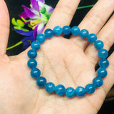 8mm Neon Apatite Bracelet, Perfect Round Beads, length 7.5'' stretch bracelet .