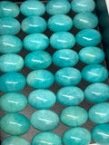 Amazonite Oval Cabochons 10x14 mm | Pack of 2 Pcs | AAA Quality | Natural Peruvian Amazonite Cabochons