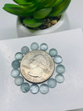 Aquamarine Cabochon 6 mm Pack of 4 Pcs - Code #A22- AAA Quality cabs- Natural Aquamarine Cabs