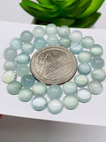 Aquamarine Cabochon 7 mm Pack of 4 Pcs - Code #A26- AAA Quality cabs- Natural Aquamarine Cabs