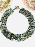 Abalone Shell Necklace - 15x15 mm Size - Code #A13- AAA Quality- Length 18'' - Natural Abalone Shell Pearl - Shell Pearl Necklace