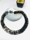 Black MOP Shell Pearl Necklace - 10 mm Size - Code #A6- AAA Quality- Length 18'' -  Shell Coin Pearl - Shell Pearl Necklace