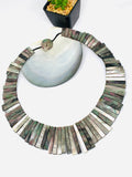 Black MOP Shell Pearl Necklace 16x6 to 41x6 mm Size - Code #A9- AAA Quality- Length 18'' - Shell Pearl