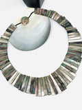 Black MOP Shell Pearl Necklace 16x6 to 41x6 mm Size - Code #A9- AAA Quality- Length 18'' -  Shell Pearl