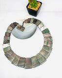 Black MOP Shell Pearl Necklace 20x15 - 36x26 mm Size - Code #A10- AAA Quality- Length 18'' - Shell Pearl