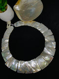 White MOP Necklace 20x15- 36x25 mm Size - Code #A12- AAA Quality- Length 18'' - Natural Freshwater Shell Pearl Necklace