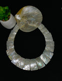White MOP Necklace 20x15- 36x25 mm Size - Code #A12- AAA Quality- Length 18'' - Natural Freshwater Shell Pearl Necklace