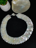 Mother of Pearl Necklace 15 mm Size - Code #A1 - AAA Quality- Length 19 Inch - White Mother of Pearl Coin Necklace - Natural Pearl Necklace