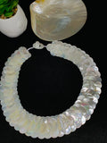 Mother of Pearl Necklace 15 mm Size - Code #A1 - AAA Quality- Length 19 Inch - White Mother of Pearl Coin Necklace - Natural Pearl Necklace