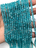 Apatite Faceted Roundel 4- 5 MM AAA Quality Faceted, Apatite Beads- length 13 Inch , natural Apatite