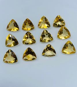 Citrine Faceted Trillion Cut 8x8 mm size • Pack of 4 Pc • AAA Quality • Natural Citrine Faceted loose stone