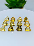 9MM Citrine Faceted Trillion Cut  • Pack of 2 Pc • AAA Quality • Natural Citrine Faceted loose stone