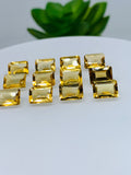 Citrine  Rectangle Faceted Cut 6x8 mm size • Pack of 4 Pc • AAA Quality • 100% Natural Citrine Faceted Rectangle loose stone