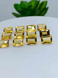 Citrine Rectangle Faceted Cut • 7x9 mm size • Pack of 4 Pc • AAA Quality • 100% Natural Citrine Faceted Rectangle loose stone