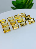 Citrine  Rectangle Faceted Cut 6x8 mm size • Pack of 4 Pc • AAA Quality • 100% Natural Citrine Faceted Rectangle loose stone