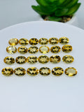 Citrine Faceted Oval Cabochon 6x8 mm size • Pack of 2 Pc • Dark Color • AAA Quality • Natural Citrine Faceted Oval Cabs