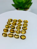Citrine Faceted Oval Cabochon 6x8 mm size • Pack of 2 Pc • Medium Color • AAA Quality • Natural Citrine Faceted Oval Cabs