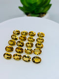 Citrine Faceted Oval Cabochon 6x8 mm size • Pack of 2 Pc • Dark Color • AAA Quality • Natural Citrine Faceted Oval Cabs