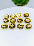 Citrine Faceted Oval Cabochon 6X8 mm size • Pack of 2 Pc  • AAA Quality • Natural Citrine Faceted Oval Cabs