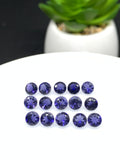 Iolite Round Faceted Cut 5 mm Size • Pack of 5 Pcs • AAA Quality • Iolite Round Cut Stone • Iolite Stones