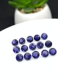 Iolite Round Faceted Cut 5 mm Size • Pack of 5 Pcs • AAA Quality • Iolite Round Cut Stone • Iolite Stones