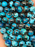 Chrysocolla Round Beads 6 mm Size Code #05 • Length 40 cm • AAAA Quality • Blue Color • Natural Chrysocolla Beads