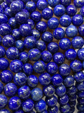 Lapis lazuli Round Beads 10 mm size • Length 40 cm • AA Quality • Perfect Round Beads • Natural Lapis without any treatment or dyed