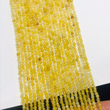 Yellow Opal 2MM Round Faceted, Micro Faceted beads, Round faceted, natural Yellow Opal, length 15.5''