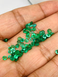 Emerald Round Faceted Cut 3 mm Size - Pack of 2 Pcs - Natural Emerald Cut loose Stone - Origin Zambia